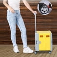 thumbnail image 3 of Foldable Shopping Trolley, Plastic Folding Storage Cart Handcart With 360°Rotate Wheels & Telescoping Handle, 3 of 6