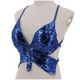 thumbnail image 6 of MQLKF Tank Bandage Top Sparkly Crop Dance Vest Bra Belly Outfits Sequin Women's Cozy Stylish Women's Vest Daily Wear, 6 of 6