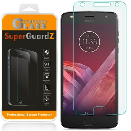 [2-Pack] For Motorola Moto Z2 Play - SuperGuardZ Tempered Glass Screen Protector, 9H, Anti-Scratch, Anti-Bubble, Anti-Fingerprint
