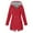 Red, variant on FRSASU Plus Size Women Coats Women Solid Jacket Outdoor Hooded Windproof Loose Coat
