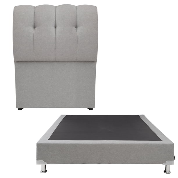 Base de Cama Individual DICASA Cabecera Nube Gris Claro