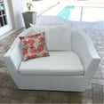thumbnail image 5 of 17" X 17" Red And White Blown Seam Floral Lumbar Indoor Outdoor Pillow, 5 of 7