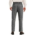 thumbnail image 3 of INSPIRE CHIC Polka Dots Dress Pants for Men's Big and Tall Flat Front Printed Trousers 34 Black, 3 of 4