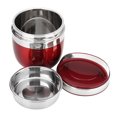 thumbnail image 1 of 2 Layer Portable Stainless Steel Insulated Bento Food Thermal Container Lunch Box Red 1.2L, 1 of 8