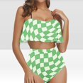 thumbnail image 1 of Pisexur Tankini Swimsuits for Women Tummy Control Two Piece Bathing Suits Ruffled Flounce Tankini Top with High Waisted Bottom Bikini Set, 1 of 6