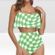 thumbnail image 2 of Bikini de Mujer Trajes de Baño Bikini con Ruffles Conjunto con Sujetador Acolchado Extraíble, Pantalones Cortos de Cintura Alta para la Playa, 2 of 6