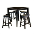 thumbnail image 3 of Cterwk 2 Pack 18" Counter Height Wood Stools for Living Room, Bar, Dining Room, Black, 3 of 5