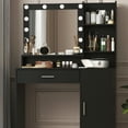 thumbnail image 4 of Jopath Vanity Desk with Mirror & Light,Large Makeup Vanity Table Dressing Table,3 Lighting Modes Adjustable Brightness for Bedroom,Black, 4 of 6
