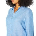 thumbnail image 4 of Orvis Ladies' Long Sleeve Button Up Linen Blend Top | Blue,  XX-Large, 4 of 4