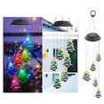 thumbnail image 3 of Carillones Navidad Fiesta de Año Nuevo Decoración con energía solar Carillón de iluminación móvil para Árbol de Navidad Cola luz de carillón de viento, 3 of 8