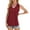 Wine, variant on Daznico Tank Tops for Women,Women's Summer V Neck with Loose Sleeveless Vest T Shirt,Size L