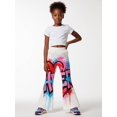 thumbnail image 4 of 4-5Y Girls Colored Flared Pants Digital Print Trousers Slim-Fit Wide Leg Flare for Spring Summer Autumn, 4 of 6