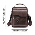 thumbnail image 3 of Men’s Leather Crossbody Shoulder Bag with Multiple Pockets for Work Travel and Daily Use, 3 of 3