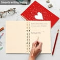thumbnail image 5 of White Hearts Sprinkled on Red Notebooks 1-subject Journal 60 Sheets A5 College Ruled Paper Detachable Ring 8.3"x5.7", 5 of 8