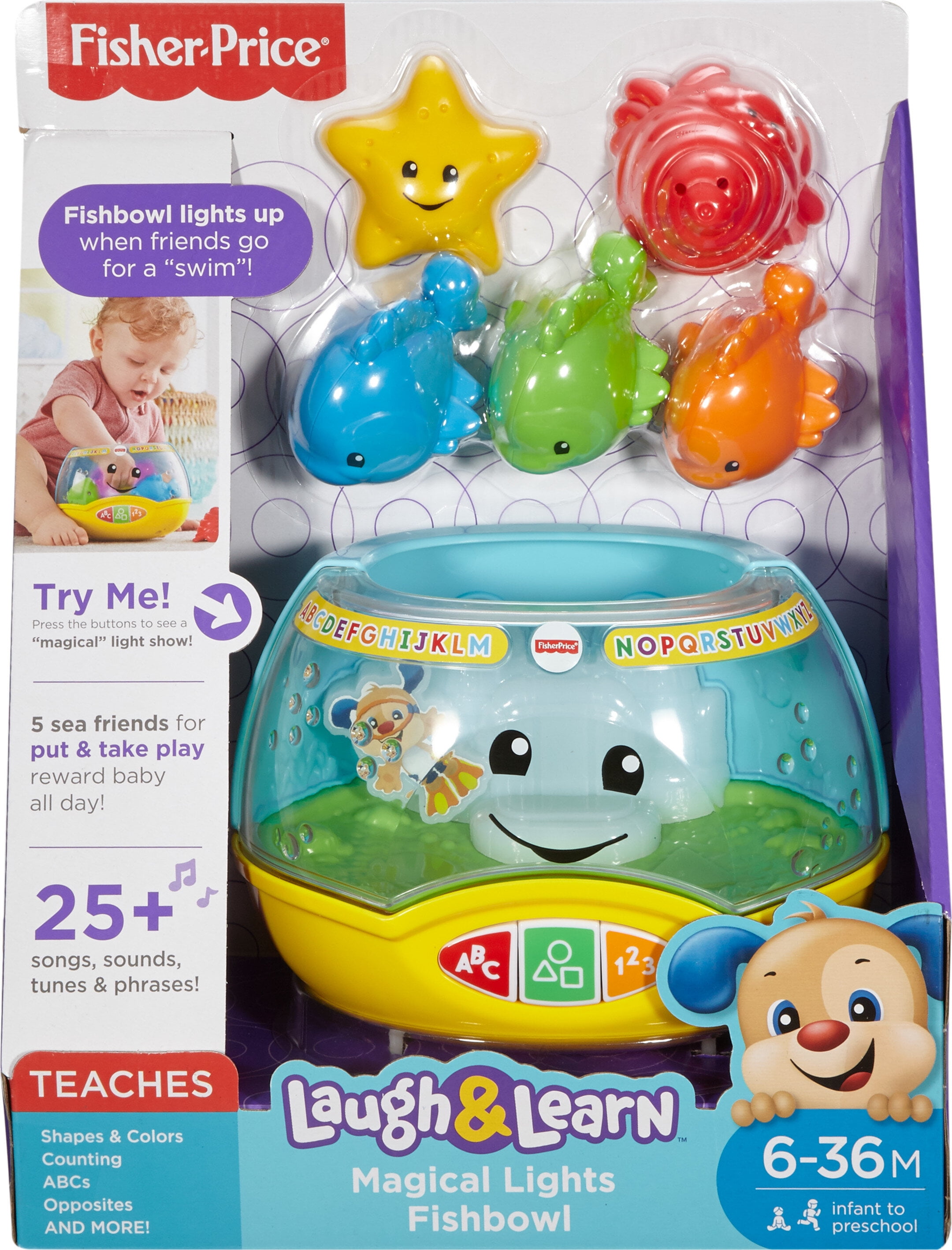 Fisher-Price Laugh & Learn Magical Lights Fishbowl Baby & Toddler Musical Learning Toy