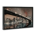thumbnail image 4 of Stupell Industries Bridge Cityscape View Scenery Photography Black Floater Framed Art Print Wall Art, 31 x 21, 4 of 10