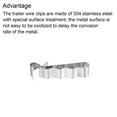 thumbnail image 4 of Uxcell Trailer Wire Clips Solar Panel Cable Clips 304 Stainless Steel 46.5mm Length for PV Wiring Boat Cable Pack of 18, 4 of 6