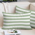 thumbnail image 2 of Sage Green Striped Small Pillow Covers, Farmhouse Sage Green Stripes Soft Breathable Throw Pillow Cases with Invisible Zipper, Decorative Pillowcase Pillows Protectors for Sofa Bed Chair 12"x20", 2 of 9
