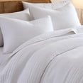 thumbnail image 3 of Juego de ropa de cama, edredón king size, 100% algodón, palassio, a rayas, blanco, 3 of 8