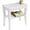 White, variant on Bamboo Shower Bench - Small Gray Shower Stool with Storage Shelf, Non-Slip Bathroom Seat, Spa Decor Bath Bench, Foot Rest Shaving Stool for Shower, Indoor Outdoor Use, Great Gift Idea (17x 9x17)