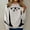 White, variant on NTACZA Graphic Womens Oversized Sweater Crewneck Black Loose Fitting Sweaters Stretch Knitted Sweatshirt Women's Jumper L
