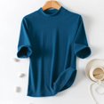 thumbnail image 2 of Casual Primavera Tops para las Mujeres Cuello Redondo Camiseta Blusa, Cómodo Ligero Poliéster Superior de Verano, 2 of 9