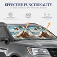 thumbnail image 4 of Honeii Fresh Coconut Splash Print Foldable Car Sun Shade for Windshield, 2-Piece UV Protection Shade, Protects Car Interior, Ideal for Cars, Trucks, SUVs-Medium, 4 of 6