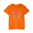 thumbnail image 2 of Piuwrlz Summer Short T Shirt Sleeve Kid Girl Boy Orange T-Shirt Cotton Crew Neck Shirt Top Orange Size 5 Years, 2 of 4