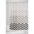 thumbnail image 2 of InterDesign Ombre Chevron Fabric Shower Curtain, Standard 72" x 72", Mint/Multi, 2 of 3