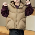thumbnail image 5 of REDARER Kids Hooded Vest, Thick Loose Fit Sleeveless Jacket for Boys and Girls, Cozy Padded Outerwear for Casual Fall Winter Wear,Size:9-10 Years, 5 of 6