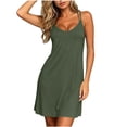 thumbnail image 2 of Naittoop Nightgown for Womens Racerback Night Shirt Sexy Sleepdress Daily Wear Cami Dress V Neck Spaghetti Strap Sleepwear, 2 of 5
