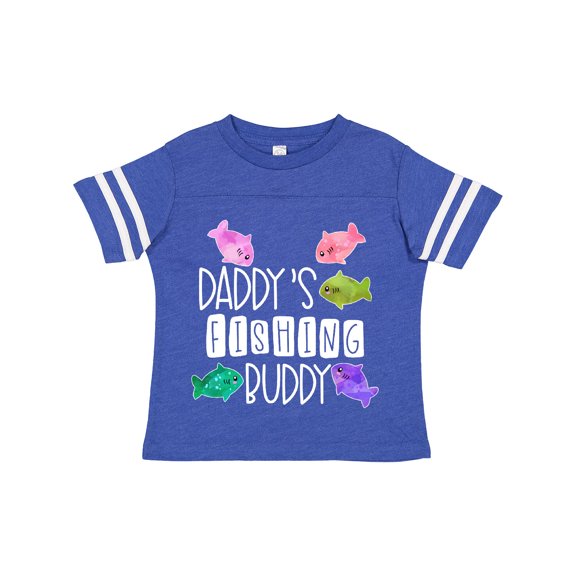 Inktastic Daddy's Fishing Buddy with Colorful Fish Boys or Girls Toddler T-Shirt