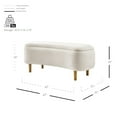 thumbnail image 2 of New Pacific Direct Leony Chenille Storage Bench in Seneca Beige, 2 of 11