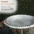 thumbnail image 5 of Alpine Corporation Gray Pedestal Birdbath w/ Scrollwork Base and Ground Stakes, 5 of 13
