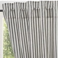 thumbnail image 5 of VHC Brands Ashmont Grey Ticking Stripe Country Farmhouse Panel Curtain Set 84"x40", 5 of 7