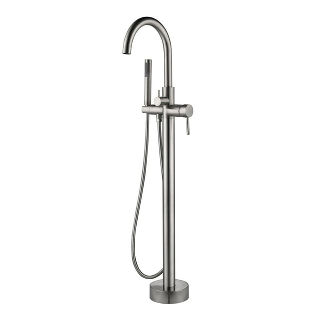 Freestanding Tub Filler with Diverter - Brushed Nickel