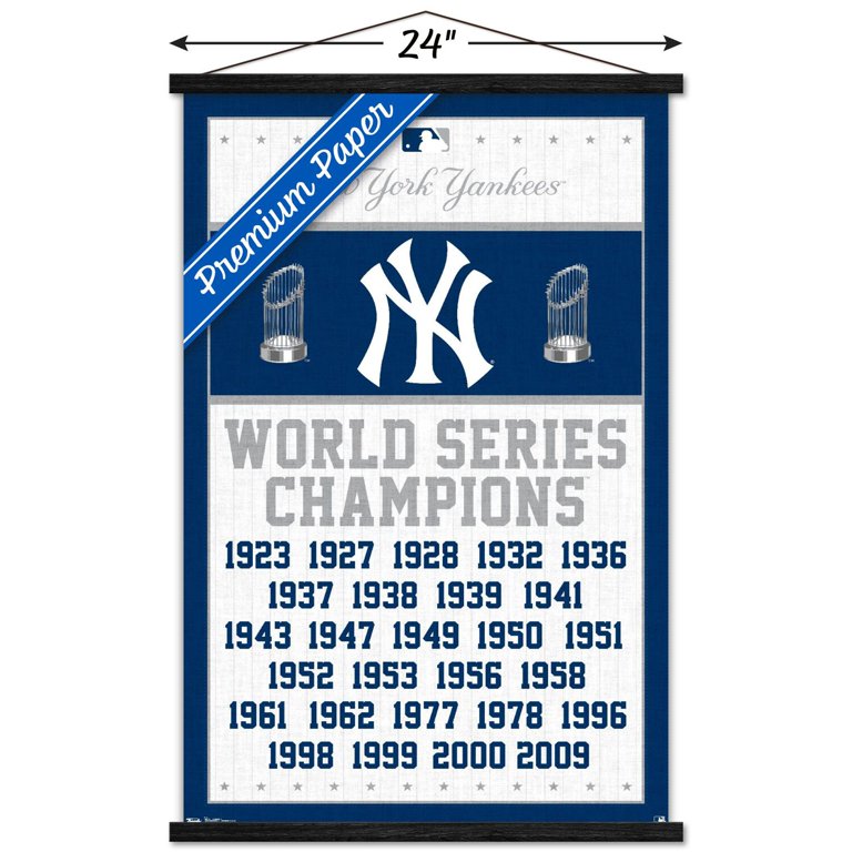MLB New York Yankees - Champions 13 Wall Poster with Wooden