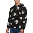 thumbnail image 3 of Salouo Rose Flowers Pattern Men's Fall Hoodie Sweatshirt,Sport Hoodie with Pockets for Men Pullover Casual Hooded Sweatshirt-Small, 3 of 7