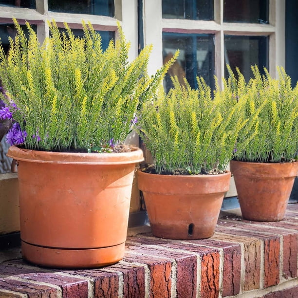 Ramo de Lavanda Artificial, 10 Unidades, 15 Pulgadas de Largo, Flores Artificiales de Plástico con Polvo Flocado Blanco, Realista, para Decoración de Bodas, Hogar, Jardín, Oficina, Balcón y Baño.
