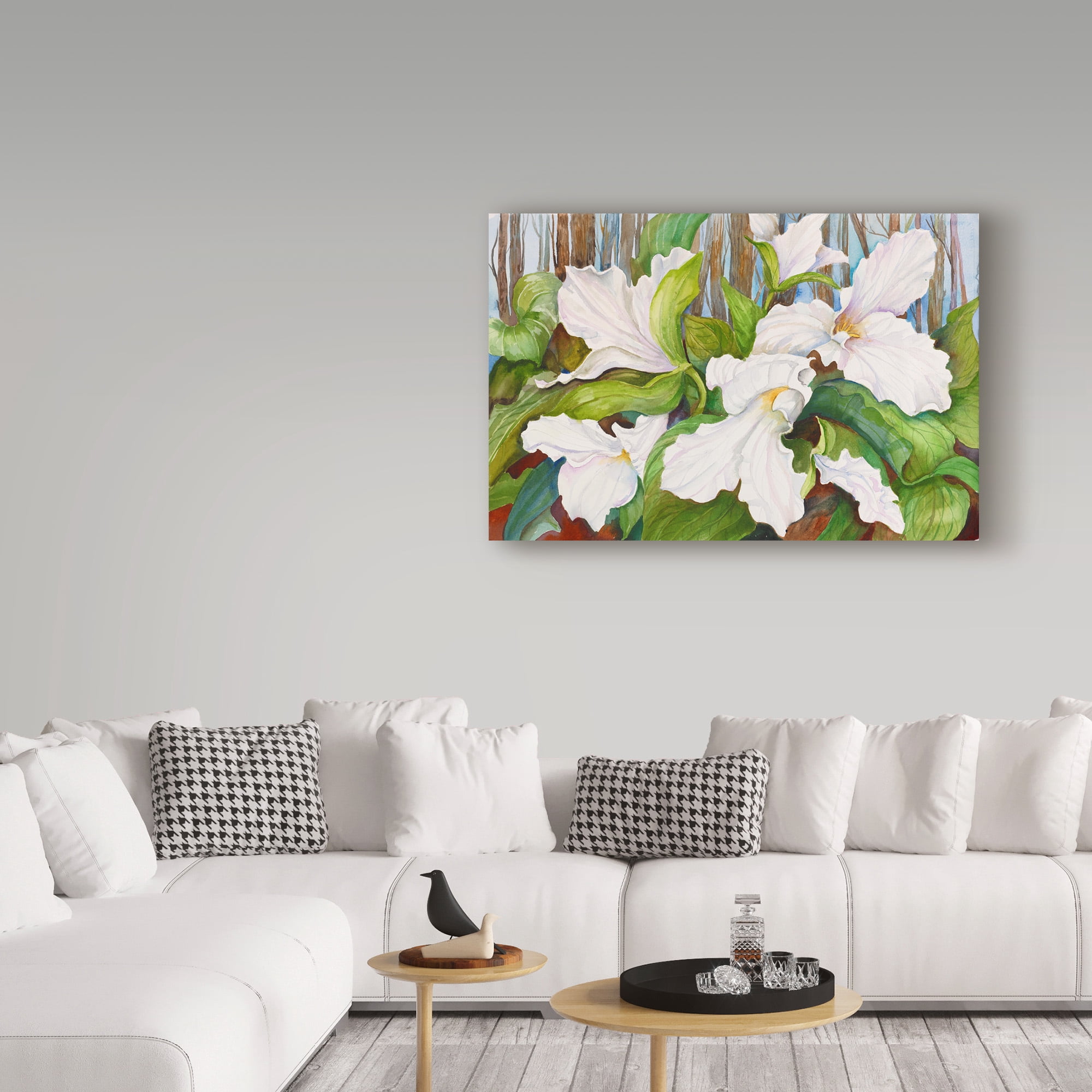 Trademark Fine Art 'Woodland Trillium Close Up' Canvas Art by Joanne Porter