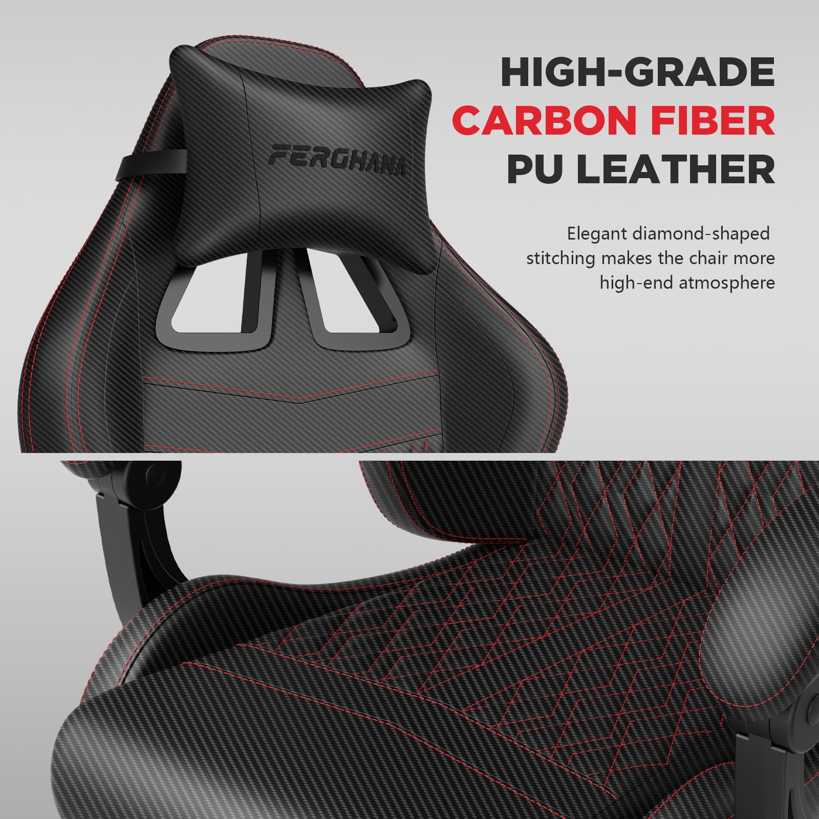 Luxvie Gaming Chair with Footrest Computer Ergonomic Office Chair with Massage Lumbar Support & Headrest, High Back Vintage Game Chair for Adults and Kids, Black