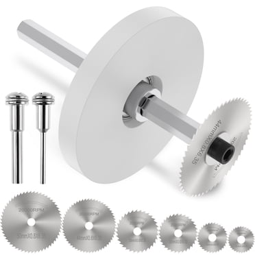 Inside PVC Pipe Cutter for PVC Pipe Cutter Tools Kit, Plumbing Internal Plastic Pipe Cutter Set, Adjustable Depth Gauge 6PCS Saw Blades & 4" Hex Shank