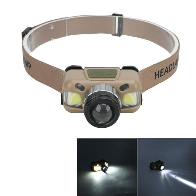 Linterna Frontal, Faro COB Cómodo De Llevar Tipo C Recargable Para Exteriores
