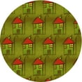 thumbnail image 1 of Ahgly Company Indoor Round Patterned Pistachio Green Area Rugs, 6' Round, 1 of 6