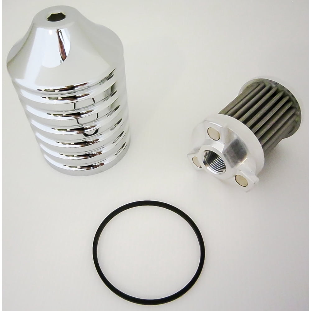 BILLET REUSABLE OIL FILTER CHROME Harddrive Parts EM0018