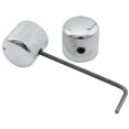 thumbnail image 5 of Musiclily Pro 1/4 Inch Steel Dome Universal Fitting Potentiometer Control Knob with Set Screw and Indicator Dot for Electric Guitar Bass, Chrome (Set of 2), 5 of 5