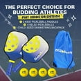 thumbnail image 4 of Dink Buddy - 2-in-1 Budding Pro Pickleball Kiddie Set, Complete with 4 Kelso Balls, 2 Mini Pickleball Paddles, & 1 Child-Sized Drawstring Backpack, 4 of 7