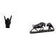 thumbnail image 1 of Estatua del gesto de la roca,Estatuas y figuras de dedos con gestos de música rock,Estatua de escritorio,Figura decorativa de pelea de toros y osos,Colecciones de esculturas de, 1 of 8