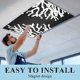 thumbnail image 6 of Coral Black Fluorescent Light Covers, Coastal White Ocean Marine Nautical Beach Magnetic Light Covers for Ceiling Lights, Fluorescent Ceiling Shade Filters for Classroom Bedroom Office 4x2Ft x 1PCS, 6 of 8