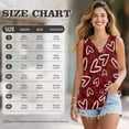 thumbnail image 7 of FUIALDOLG Valentines Day Red Love Hearts Tank Tops Summer Women Sleeveless T-shirt Comfortable Women's Sleeveless Blouse Loose Fit Active Golf Shirts Y2K Outfits,5XL, 7 of 7
